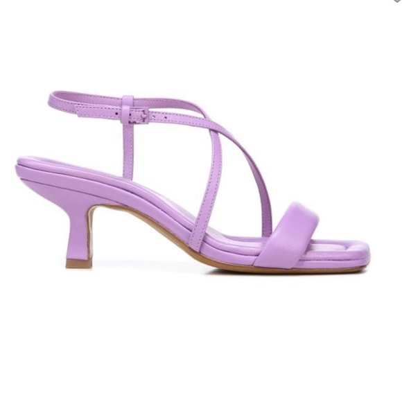 Vince Shoes - Vince Cottin Purple‎ Square Toe Heeled Sandal 5.5 New